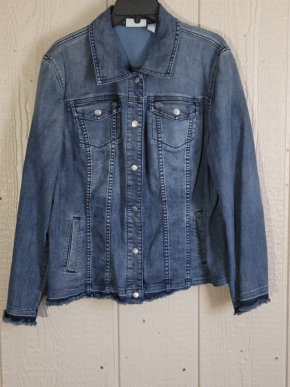 Chico's Medium Wash Blue Denim Jacket